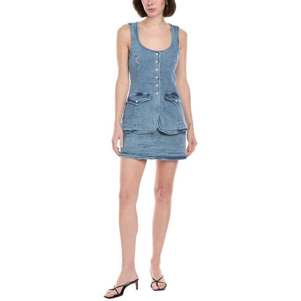 Amanda Uprichard Denim Sleeveless Romper
